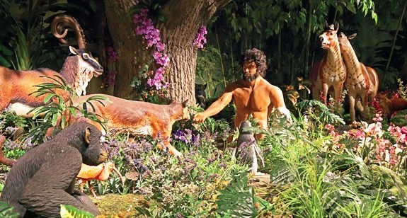 Adam and the animals in the Garden of Eden