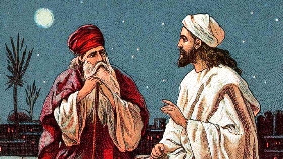 Jesus teaches Nicodemus the importance of being born again