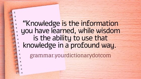 Difference between Knowledge and Wisdom
