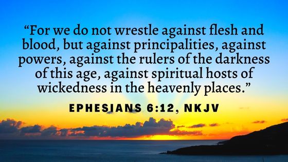 We do not wrestle against flesh and blood