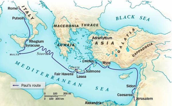 Paul's Voyage to Rome Acts 27